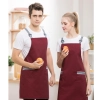 2022 simple  breathable fabric restaurant work apron chef halter apron