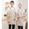 2022 simple  breathable fabric restaurant work apron chef halter apron