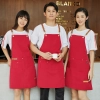 2022 solid color breathable fabric restaurant apron chef halter apron working apron