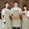 2025 simple large pocket vegetable shop restaurant apron chef halter apron working apron