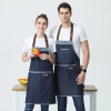 2022 cheap black/blue denim  halter apron  fruit store apron long apron household apron Color color 1