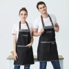 2022 cheap black/blue denim  halter apron  fruit store apron long apron household apron Color color 2
