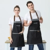 2025 cheap black/blue denim  halter apron  fruit store apron long apron household apron Color color 2