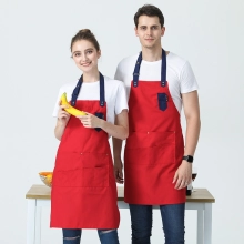 2022 fashion candy color  canvas halter apron  fruit store apron long apron household apron custom logo