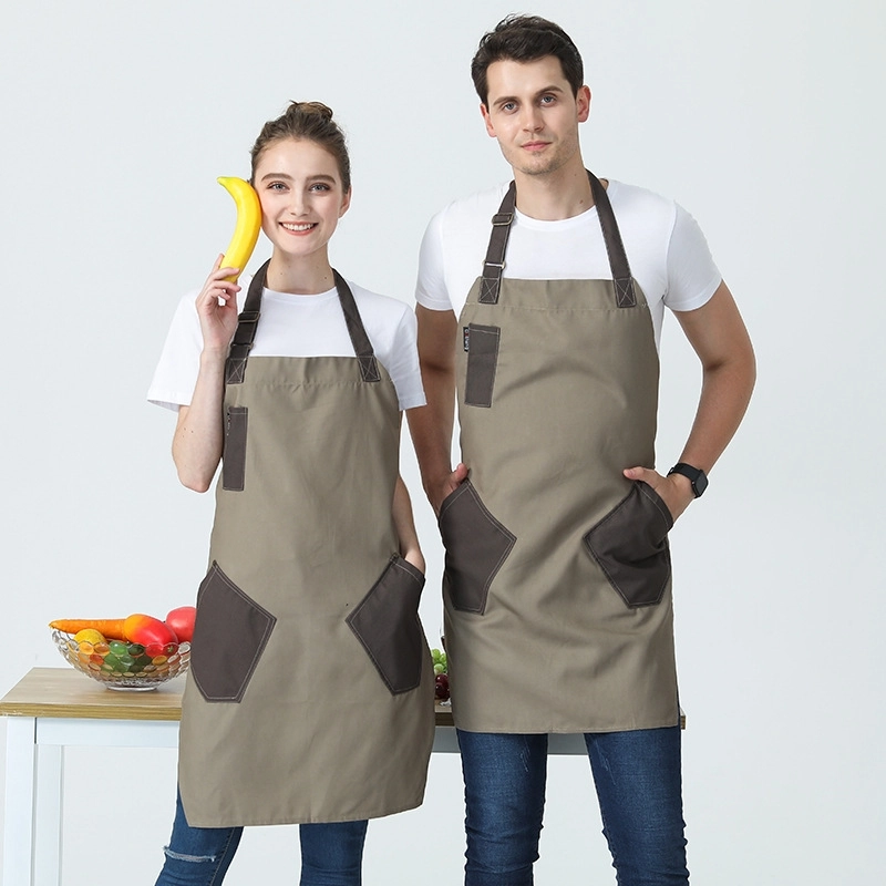 2025 fashion canvas halter apron fruit store apron long apron household apron custom logo supported