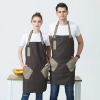 2022 fashion  canvas halter apron  fruit store apron long apron household apron custom logo supported