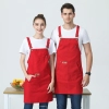 2025 fashion  canvas halter apron  fruit store apron caffee shop household apron custom logo supported Color color 2