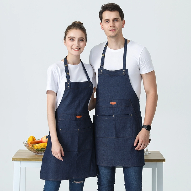 2025 fashion canvas halter apron  fruit store buy  apron for waiter caffee shop household apron