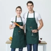 2022 fashion canvas halter apron  fruit store buy  apron for waiter caffee shop household apron Color color 3