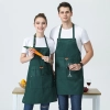 2022 fashion canvas halter apron  fruit store buy  apron for waiter caffee shop household apron