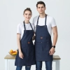 2022 fashion canvas halter apron  fruit store buy  apron for waiter caffee shop household apron Color color 5