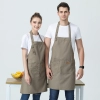 2022 fashion canvas halter apron  buy  apron for waiter chef apron caffee shop household apron