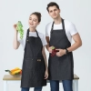 2022 fashion canvas halter apron  buy  apron for waiter chef apron caffee shop household apron