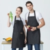 2025 fashion canvas halter apron  buy  apron for waiter chef apron caffee shop household apron Color color 4