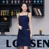 2025 korea style canvas halter apron  buy  apron for waiter chef apron caffee shop apron Color color 1