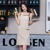 2025 korea style canvas halter apron  buy  apron for waiter chef apron caffee shop apron Color color 2