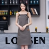 2025 korea style canvas halter apron  buy  apron for waiter chef apron caffee shop apron Color color 4