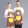 2022 bear printing halter  housekeeping aprons for   chef apron caffee shop  waiter apron Color color 1