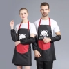 2022 bear printing halter  housekeeping aprons for   chef apron caffee shop  waiter apron