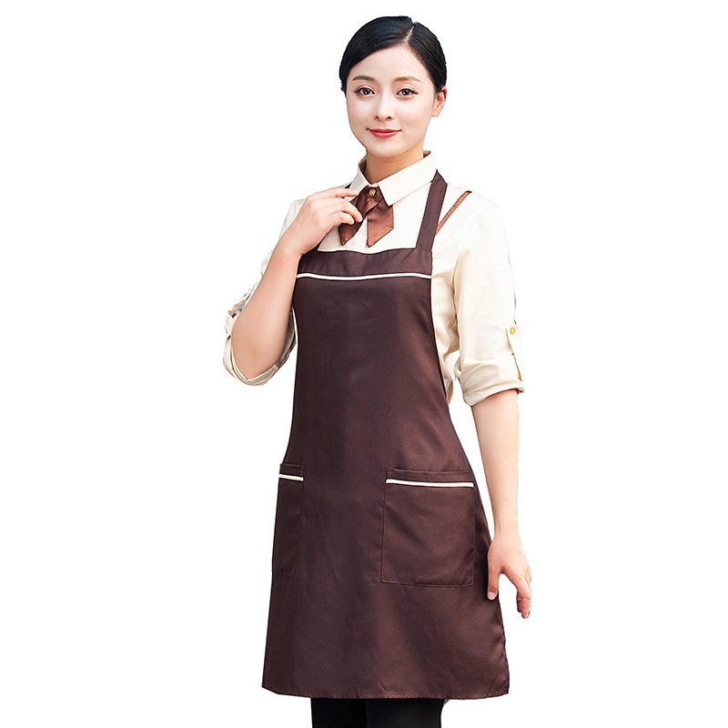 2022 Korea style halter housekeeping aprons chef apron denim waiter