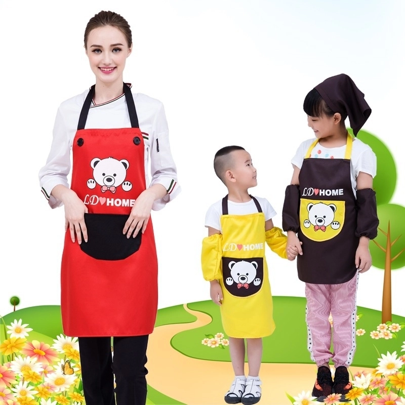 2025 Korea bear halter housekeeping aprons chef apron children apron kid apron