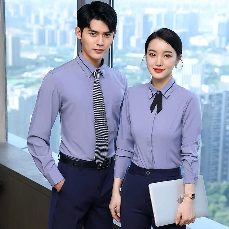 2025  fashion short/long sleeve office business  men  women shirt  uniform factory