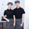 2025  fashion high quality pub  waiter waitress tshirt uniform cheap Color color 2