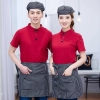 2025  fashion high quality pub  waiter waitress tshirt uniform cheap Color color 3