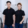 2025  fashion high quality pub  waiter waitress tshirt uniform cheap Color color 4