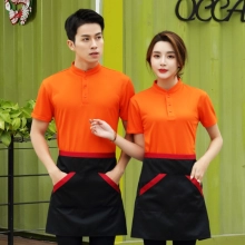 2025  fashion short sleeve pub  waiter waitress tshirt uniform factory supplier