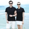 2025  fashion short sleeve bar waiter waitress tshirt working uniform Color color 1