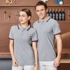 2022  fashion short sleeve super market Cashier tshirt working uniform