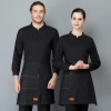 2025 Chinese style long sleeve  tshirt working uniform wholesale price waiter t-shirt