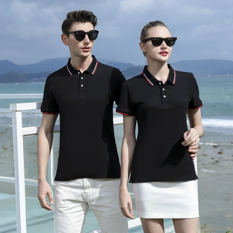 2025 show sleeve tshirt workwear uniform wholesale price waiter t-shirt custom logo supported