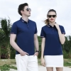 2025 Europe fashion show sleeve company uniform tshirt restruant   waiter t-shirt custom logo supported