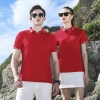 2025 Europe fashion show sleeve company uniform tshirt restruant   waiter t-shirt custom logo supported