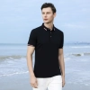 2025 Europe fashion show sleeve company uniform tshirt restruant   waiter t-shirt custom logo supported