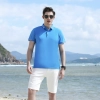 2025 Europe fashion show sleeve company uniform tshirt restruant   waiter t-shirt custom logo supported