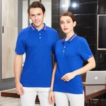 2022 Europe fashion show sleeve company uniform tshirt workwear uniform wholesale  waiter t-shirt custom logo supported