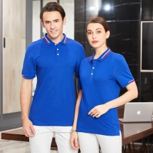 2025 Europe fashion show sleeve company uniform tshirt workwear uniform wholesale  waiter t-shirt custom logo supported