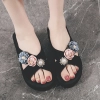 2022 fashion nice floral bead beach slipper summer  women  slipper wholesale household sipper