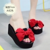 2025 fashion nice cloth bow beach slipper summer  women  slipper sandals Color color 2