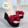 2025 fashion nice cloth bow beach slipper summer  women  slipper sandals Color color 6