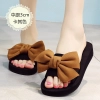 2025 fashion nice cloth bow beach slipper summer  women  slipper sandals Color color 10