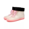 2022 Transparent Sweaty  fashion colorful crystal transparent PVC  women rain boot