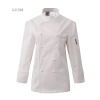 fashion double-breasted chef coat chef jacket uniform with airhole Color white coat