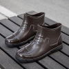 2025  winter thermal men design low hem women rain boot flat rain boot