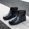 2025  winter thermal men design low hem women rain boot flat rain boot