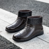 2025  winter thermal men design low hem women rain boot flat rain boot