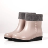 2022  new design autumn winter warm water proof low hem women rain boot Color color 6